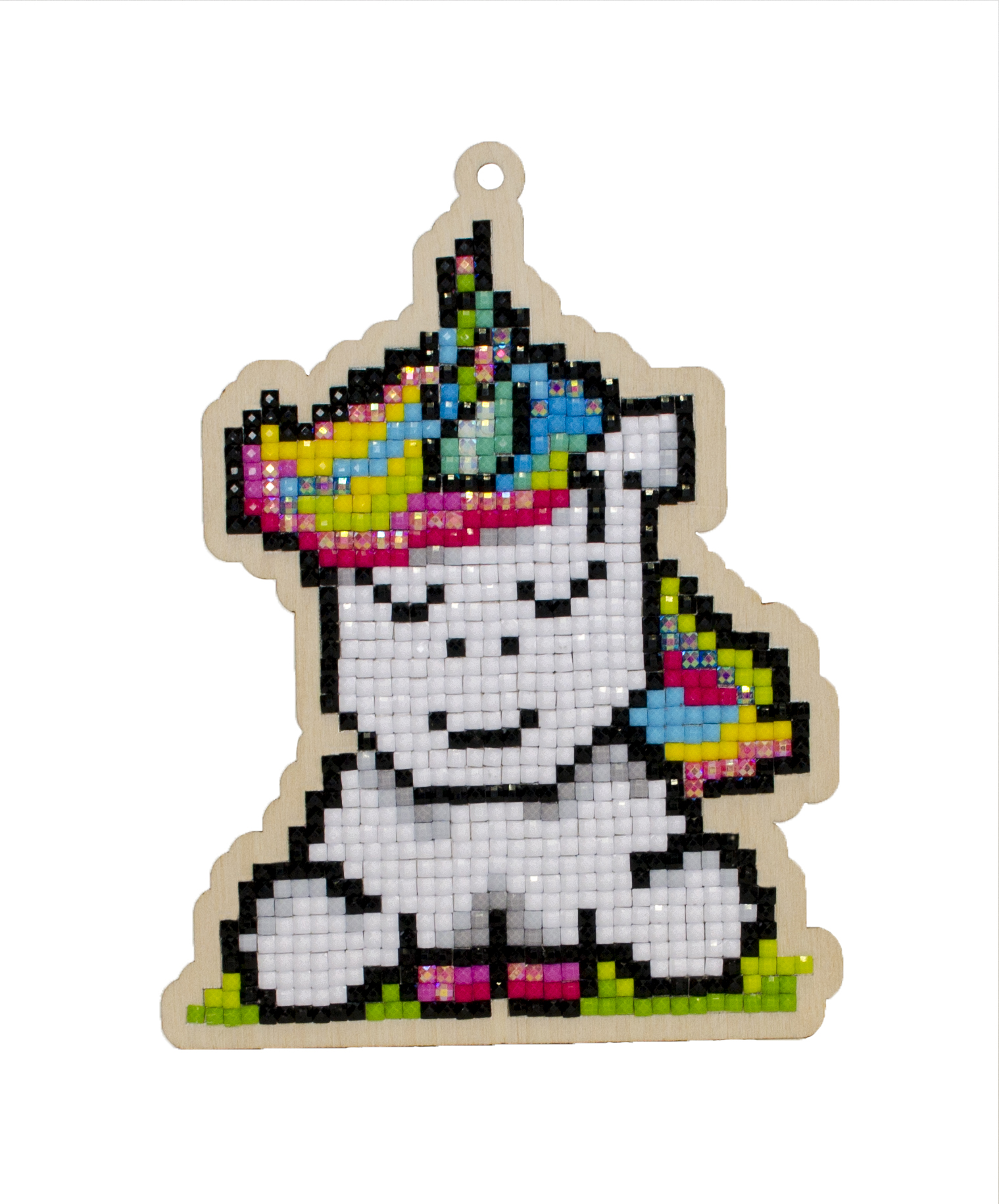 Kit Broderie Diamant Enfant Sur Bois Licorne Assise Kit Wizardi