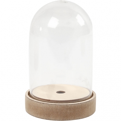 cloche sur un socle en bois 125x8 cm