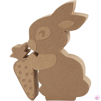 lapin en papier mache 18 cm