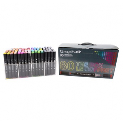 coffret de 80 graph it marqueurs a base d alcool